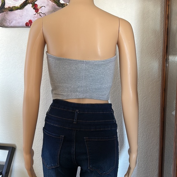 DKNY Gray Strapless Top - Picture 3 of 4